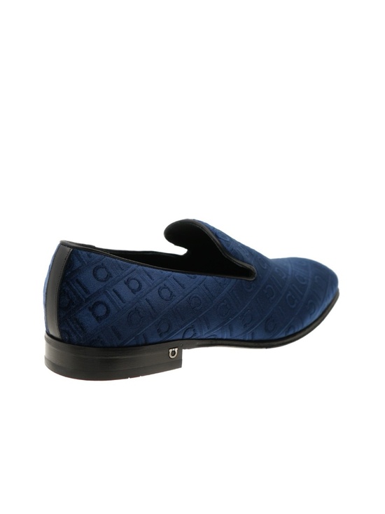Salvatore Ferragamo Berry Tex Formal Loafers Navy Blue Velvet Size 10 US New main image 6